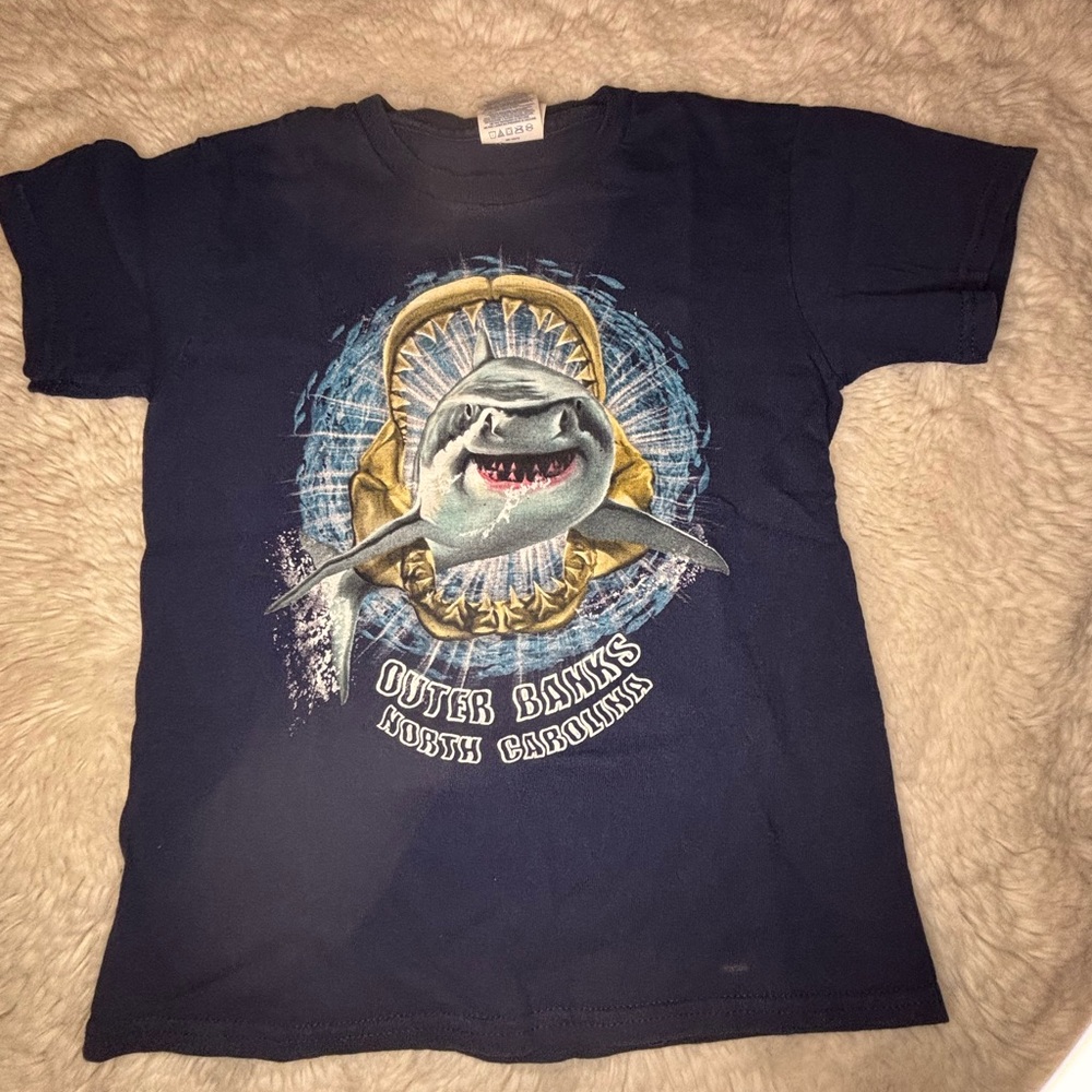Delta Navy Shark Adventure Kids T-Shirt